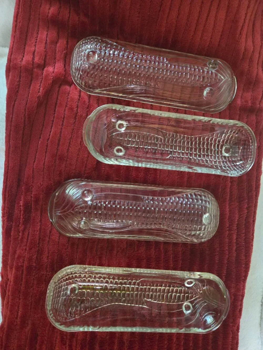 Glass corn on the cob holders